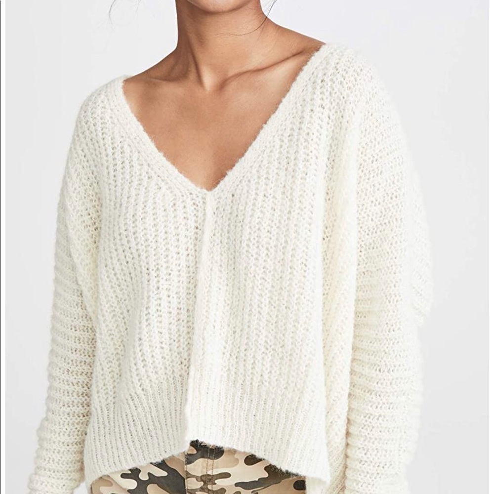Free people moonbeam white sweater